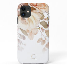 Elegant Waterverf Floral Monogram