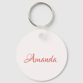 Elegant Waterverf Floral Monogram Letter A Sleutelhanger (Achterkant)