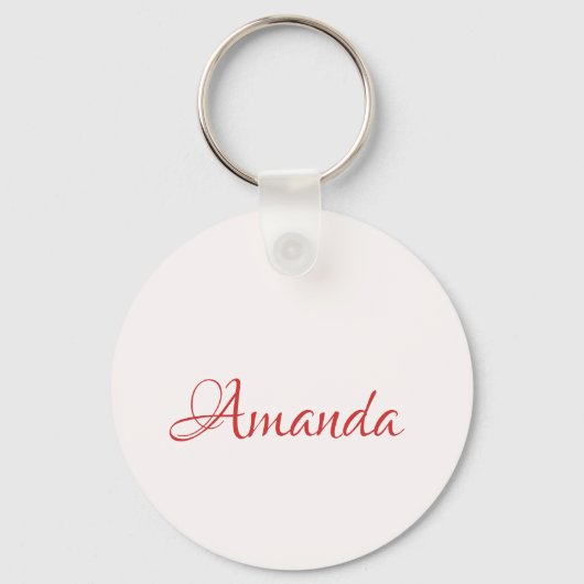 Elegant Waterverf Floral Monogram Letter A Sleutelhanger (Achterkant)