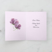 Elegant Waterverf Floral Mothers Dag Kaart (Binnen)