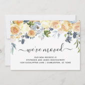 Elegant Waterverf Floral Moving Announcement Kaart (Voorkant)