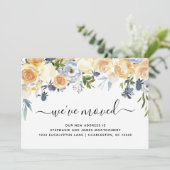 Elegant Waterverf Floral Moving Announcement Kaart (Staand voorkant)