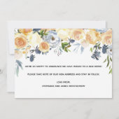 Elegant Waterverf Floral Moving Announcement Kaart (Achterkant)