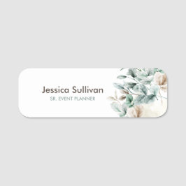 Elegant waterverf floral name tag