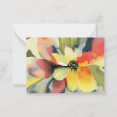 Elegant Waterverf Floral Note Kaart met naam Notitiekaartje (Achterkant)