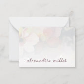 Elegant Waterverf Floral Note Kaart met naam Notitiekaartje (Voorkant)