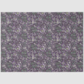 Elegant Waterverf Floral Paars Weefpapier Tissuepapier (Voorkant)