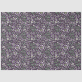 Elegant Waterverf Floral Paars Weefpapier Tissuepapier