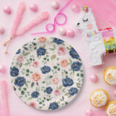 Elegant Waterverf Floral Papieren Bordje (Feest)