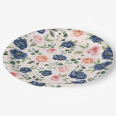 Elegant Waterverf Floral Papieren Bordje (Gekanteld)