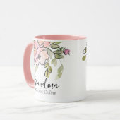 Elegant Waterverf Floral Pastel Pink Grandma Mok (Voorkant links)