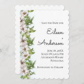Elegant Waterverf Floral Pastel sparen de Datum Save The Date (Voorkant / Achterkant)