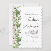 Elegant Waterverf Floral Pastel sparen de Datum Save The Date (Voorkant)