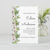 Elegant Waterverf Floral Pastel sparen de Datum Save The Date (Staand voorkant)