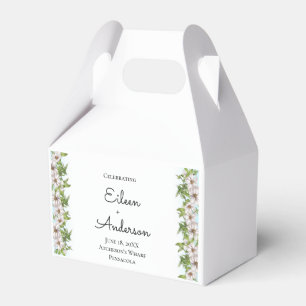 Elegant Waterverf Floral Pastel Wedding Cake Bedankdoosjes