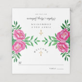 Elegant Waterverf Floral Peonies First Community Plaatskaartje (Buitenkant ongevouwen)