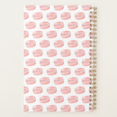 Elegant Waterverf Floral Pink French Macaron Planner (Achterkant)