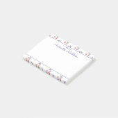 Elegant Waterverf Floral Pink Lavendar Aangepast Post-it® Notes (Schuin)