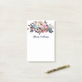Elegant Waterverf Floral Post-it® Notes (Op bureau)