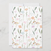 Elegant Waterverf Floral Rainbow Baby shower Invi Kaart (Achterkant)