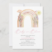 Elegant Waterverf Floral Rainbow Baby shower Kaart (Voorkant)