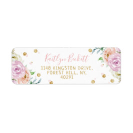 Elegant Waterverf Floral Return Address Labels