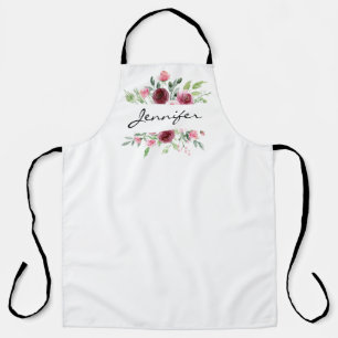 Elegant Waterverf Floral Roos Schort
