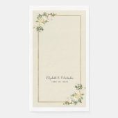 Elegant Waterverf Floral Rozen Gold Chic Wedding Servet (Voorkant)