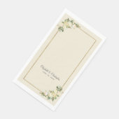 Elegant Waterverf Floral Rozen Gold Chic Wedding Servet (Hoek)