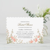 Elegant Waterverf Floral Rustic Vrijgezellenfeest Kaart (Staand voorkant)