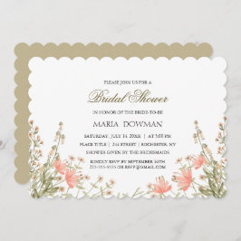 Elegant Waterverf Floral Rustic Vrijgezellenfeest Kaart