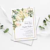 Elegant Waterverf Floral Rustic Vrijgezellenfeest Kaart