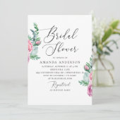 Elegant waterverf floral script vrijgezellenfeest kaart (Staand voorkant)