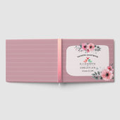 Elegant Waterverf Floral Script Wedding Guestbook Gastenboek (Volledig)