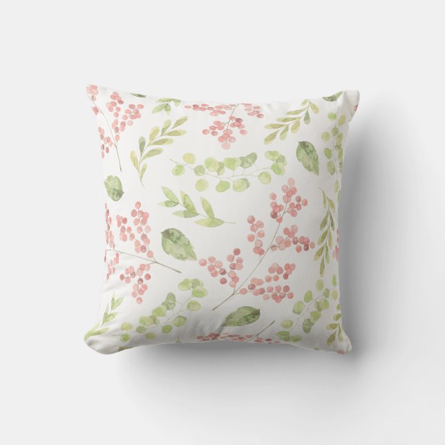 Elegant & Waterverf Floral | Sierkussen (Voorkant)