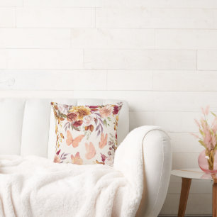 Elegant Waterverf Floral Sierkussen