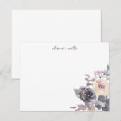 Elegant Waterverf Floral — Speciaal gepersonalisee Notitiekaartje (Voorkant / Achterkant)