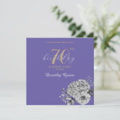 Elegant Waterverf Floral Surprise Birthday Party Kaart (Staand voorkant)