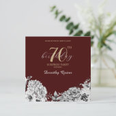 Elegant Waterverf Floral Surprise Birthday Party Kaart (Staand voorkant)