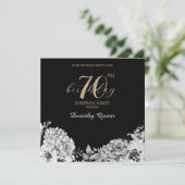 Elegant Waterverf Floral Surprise Birthday Party Kaart (Staand voorkant)