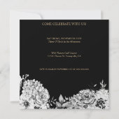 Elegant Waterverf Floral Surprise Birthday Party Kaart (Achterkant)