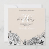 Elegant Waterverf Floral Surprise Birthday Party Kaart (Voorkant)