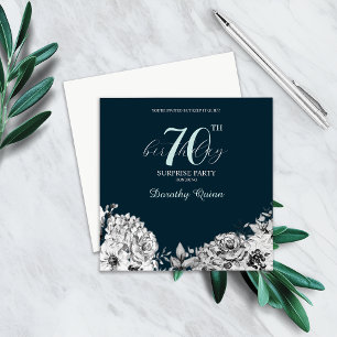 Elegant Waterverf Floral Surprise Birthday Party Kaart