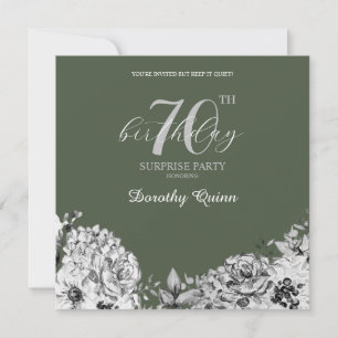 Elegant Waterverf Floral Surprise Birthday Party Kaart