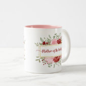 Elegant waterverf floral tweekleurige koffiemok (Voorkant rechts)