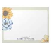 Elegant waterverf Floral van het bureau van Notitieblok (Voorkant)