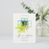 Elegant Waterverf Floral Vine Window I heeft zich  Briefkaart (Staand voorkant)