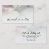 Elegant Waterverf Floral Visitekaartje (Voorkant / Achterkant)