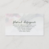Elegant Waterverf Floral Visitekaartje (Achterkant)