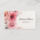 Elegant Waterverf Floral Visitekaartje (Voorkant)